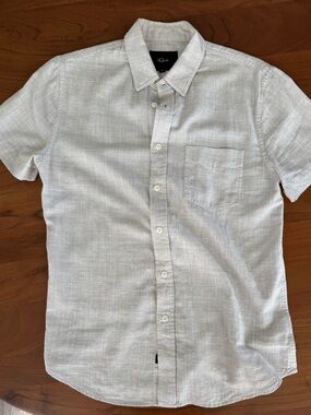 Rails Men's Short Sleeve Button-Down Shirt - Light Beige Heather